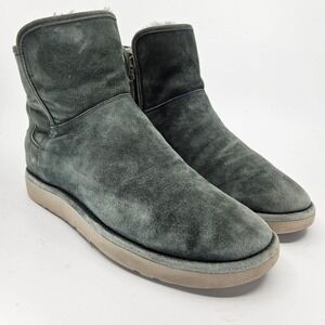 UGG Men's Freamon Zip Slate Suede Sheepskin‎ Lined Ankle Boots Sz 40 Casual Cozy